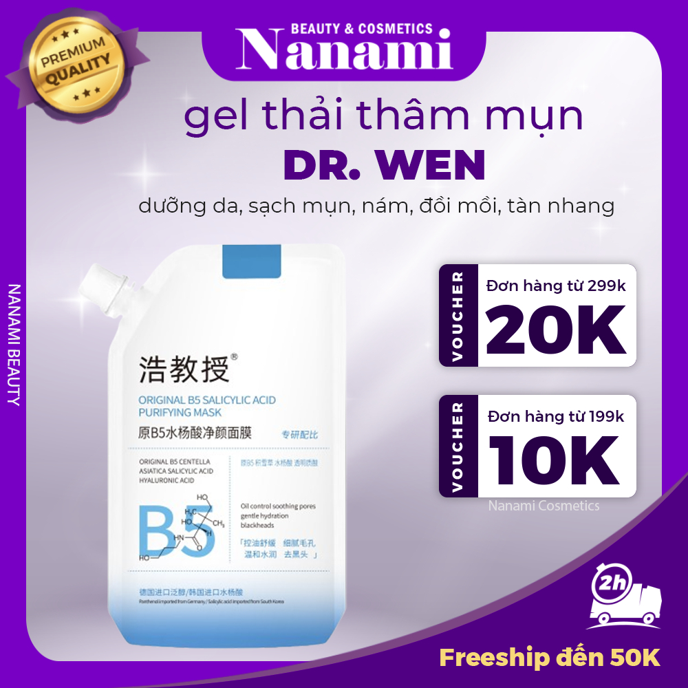 Gel Thải Thâm, Độc Tố, Mụn Đầu Đen DR.WEN - Gel DR.WEN Sạch Bụi Bẩn, Mụn Ẩn, Se Khít Lỗ Chân Lông