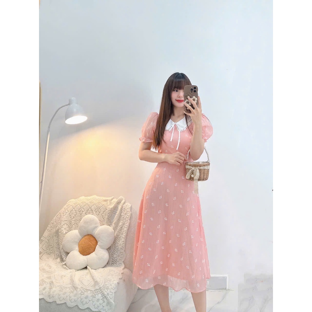 ĐẦM THIẾT KẾ  FORM DÁNG TIỂU THƯ CỔ REN