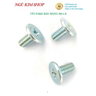 VÍT PAKE ĐẦU BẰNG M4 x 8 _ BỊCH 100 CON