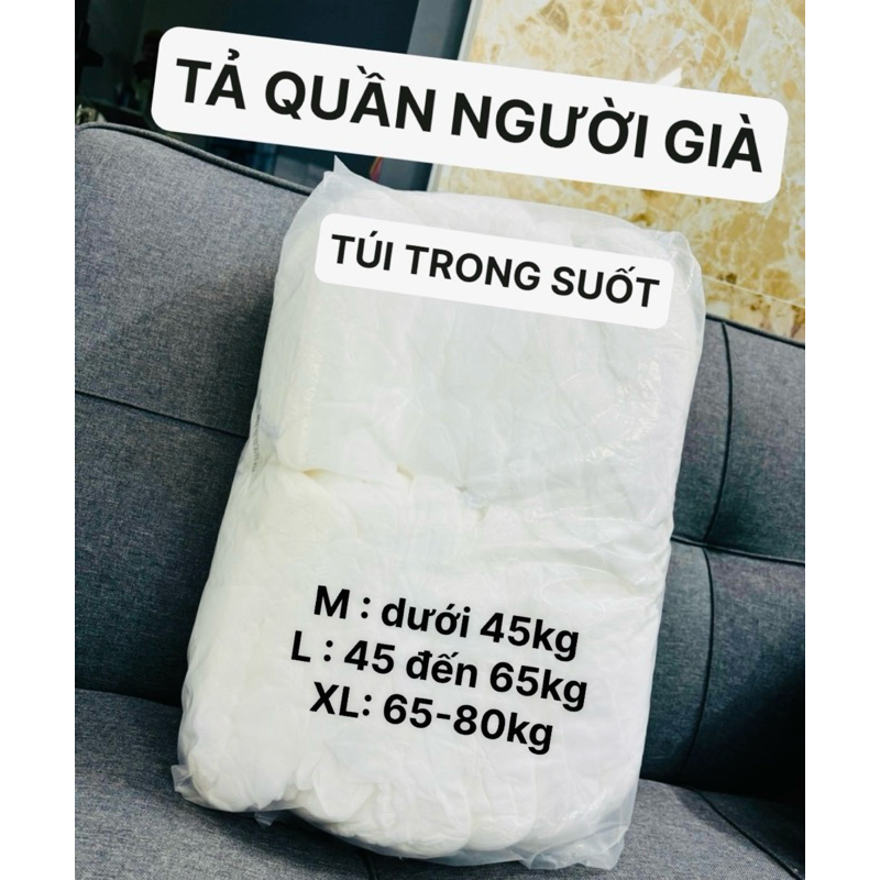    Hoả Tốc HCM  60 miếng bỉm quần  tả dán hàng trần cho người già đủ size M L XL thấm hút tốt 