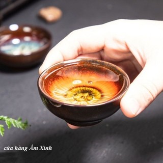 Chén Thiên Mục Lông Thỏ Dùng Thưởng Trà