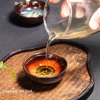 Chén Thiên Mục Lông Thỏ Dùng Thưởng Trà