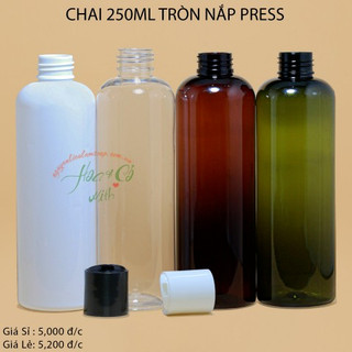 CHAI 250ML TRÒN NẮP PRESS