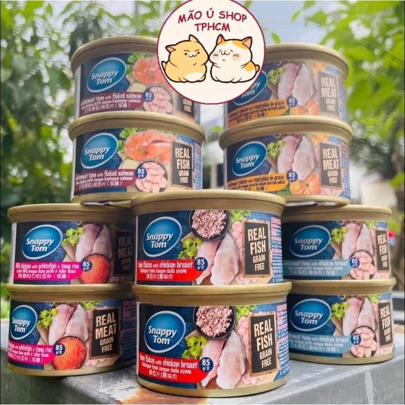 PATE LON 85G SNAPPY TOM PREMIUM - PATE CHO MÈO MỌI LỨA TUỔI