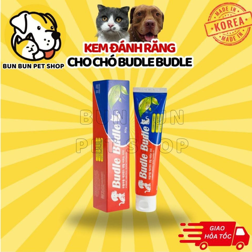 Kem đánh răng cho chó Budle Budle