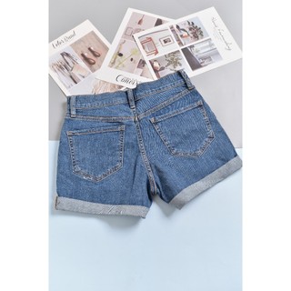 Quần short jean EXPR3SS lật/xả lai