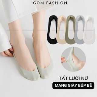 Vớ mang giày búp bê GOMTAT có đệm chống tuột gót, tất lười nữ chất liệu sợi cotton mềm mại  -PO-BUPBE-LUA-3009-1DOI