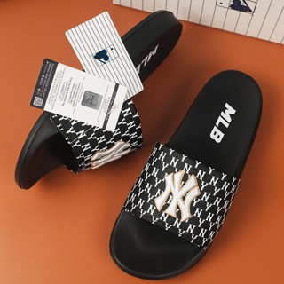 Dép MLB MLB ❤️ FREESHI + Tặng Vớ❤️ Dép NY bóng chày quai ngang thể thao nam nữ chữ thêu nỗi kèm tag mác gv