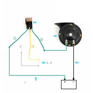 Rờ le còi xe 4 chân 12v