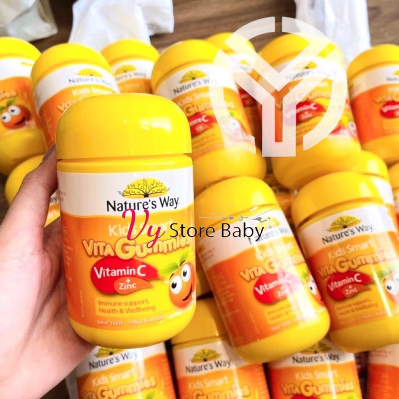 Kẹo Kẽm Vitamin Nature's Way Kids Smart Gummies Vitamin C + Zinc
