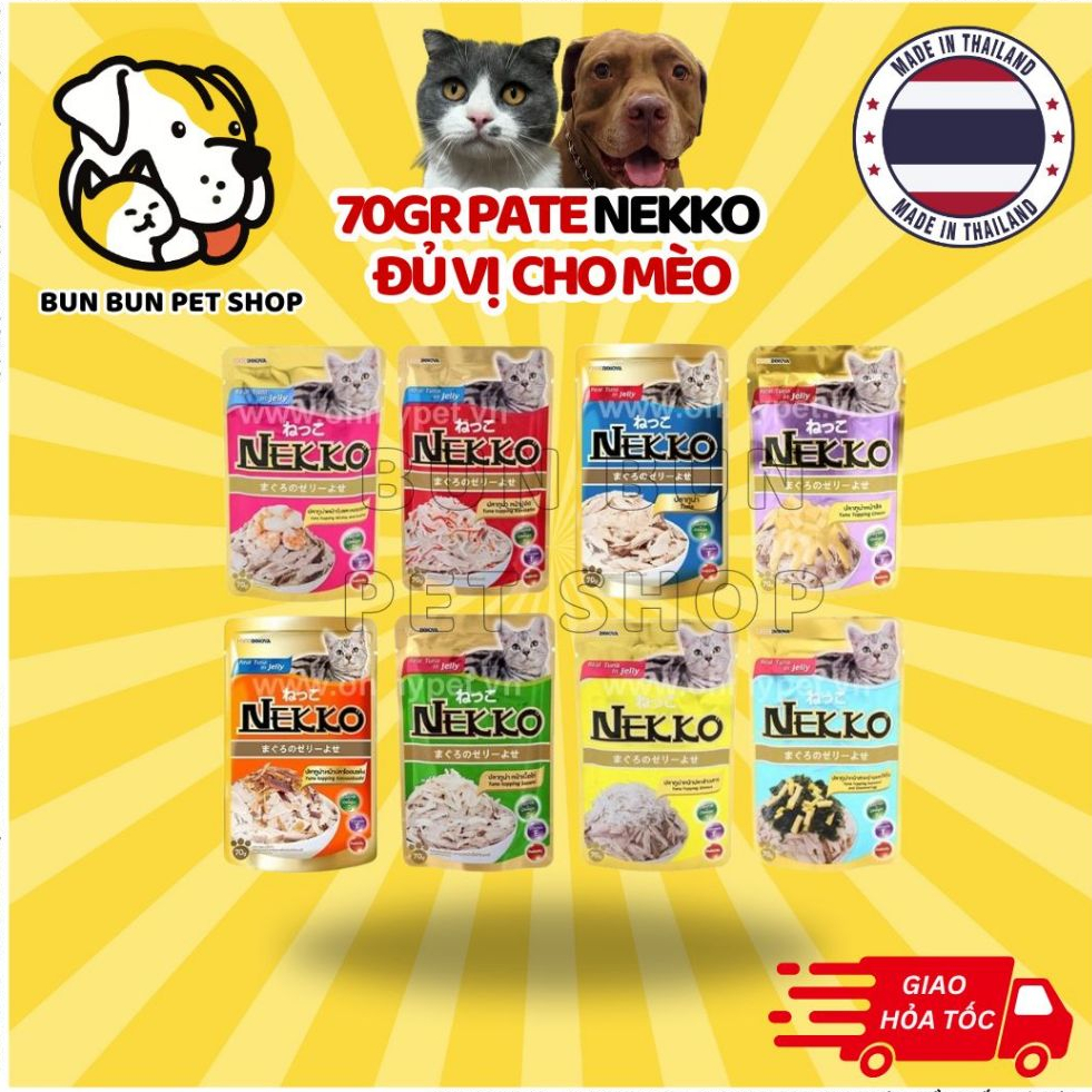 [HỘP 12 GÓI] Pate mèo Nekko Thái Lan