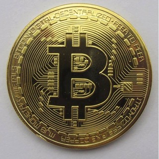 Đồng Xu Bitcoin Mạ Vàng 24K