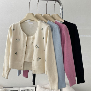  Set áo cardigan mỏng kèm 2 dây xinh xỉu 💃  len mềm không bị ngứa - Hàng order 