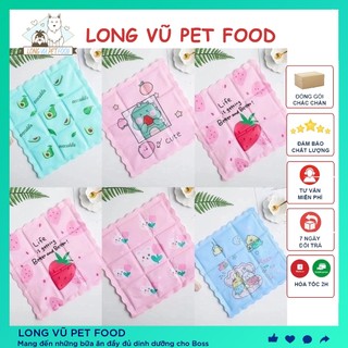 Đệm mát gel cho chó mèo thú cưng 37x37cm, đệm gel lạnh cho thú cưng chống nóng - Long Vũ Pet Food