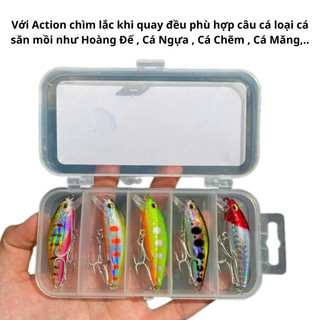  Mồi câu lure HORAI MINOW 50S câu cá Hoàng Đế  Ngựa  Măng tặng hộp đựng 