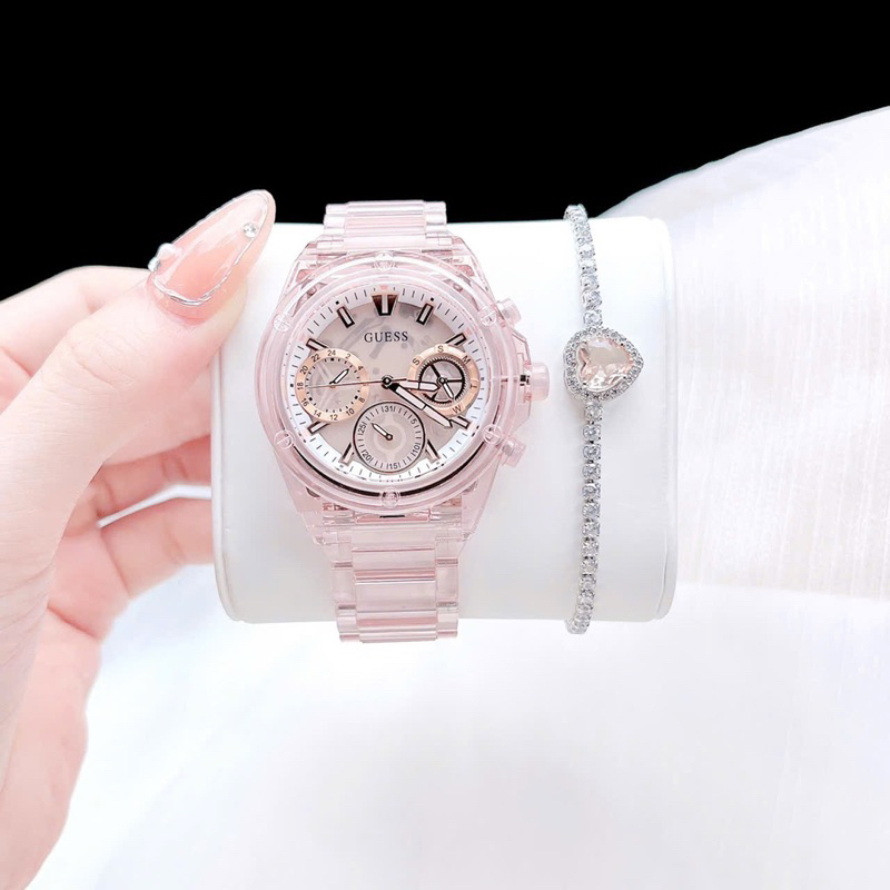 [FullBox-Chính Hãng 100%] Đồng Hồ Nữ Guess Watch Mặt Tròn Siz 38mm Máy pin Nhật