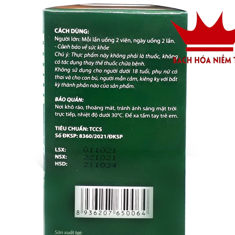 Viên Vai Gáy Japan - giúp giảm thoái hóa, đau mỏi vai gáy hiệu quả - hộp 30 viên