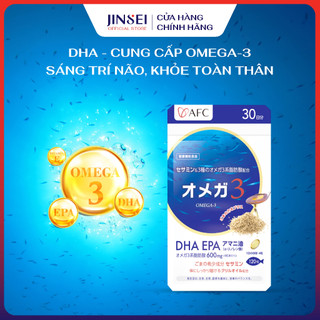 AFC Viên uống dầu cá bổ sung DHA EPA Omega 3 của Nhật Bản cho não bộ phát triển toàn diện