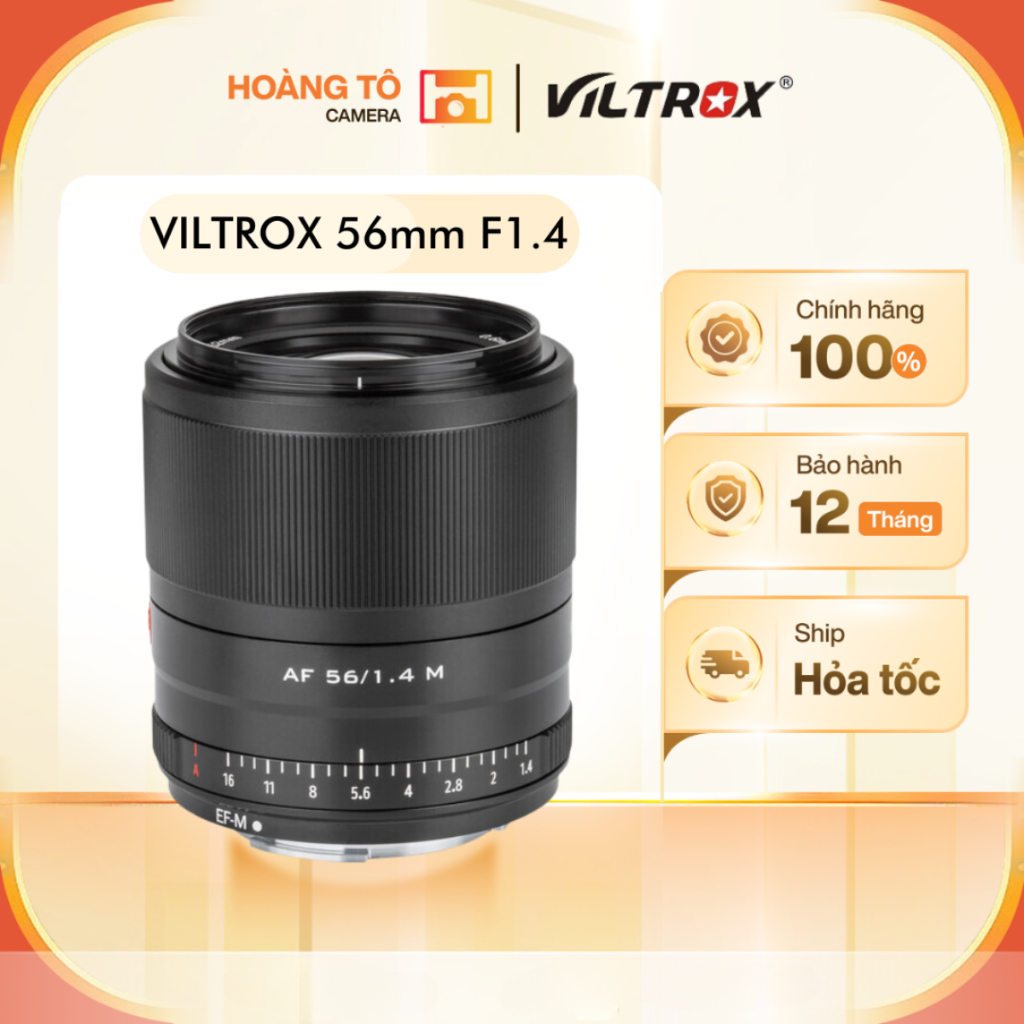 Ống Kính Viltrox AF 56mm F/1.4 STM for Canon M | Mới chính hãng