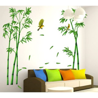 Decal dán tường Tre xanh
