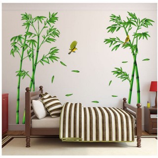 Decal dán tường Tre xanh