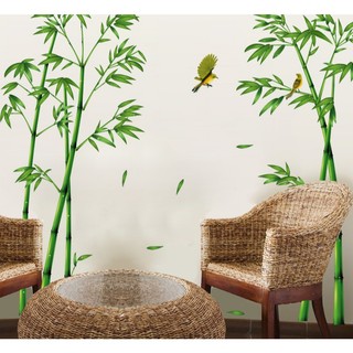 Decal dán tường Tre xanh