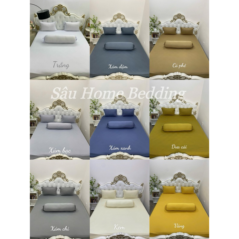 Bộ Drap Thun Màu(4 Món) size 1m2 - 1m4