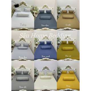 Bộ drap thun màu trơn (1ga 3 vỏ gối)