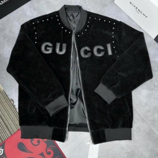 Áo Khoác Bomber Gucci Chất Nỉ Nhung 2 Lớp Đính Đinh Cổ Thêu Logo Da- Áo Khoác Bomber Nam Nữ Phong Cách Hàn Quốc Hot 2024