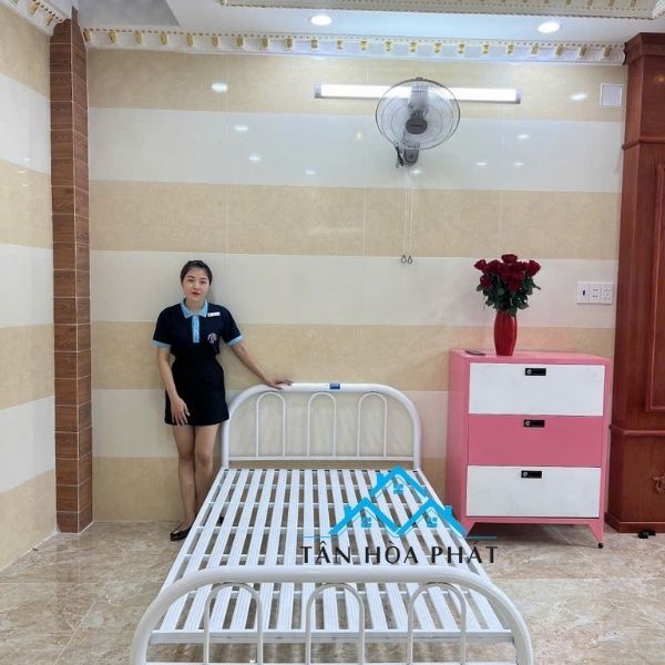 Giường sắt bi giá rẻ 1mx2m