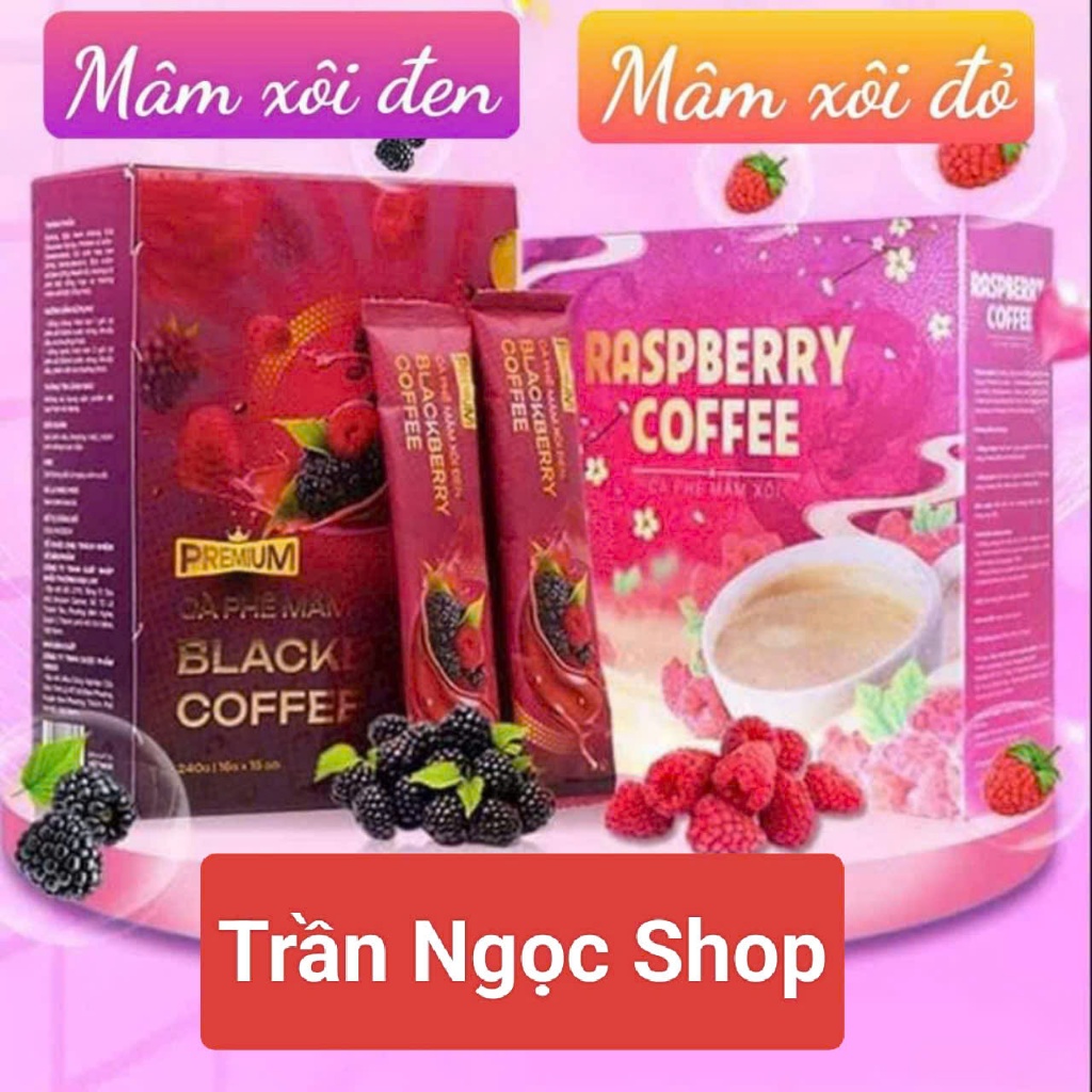 Cà Phê Mâm Xôi Giảm Cân Raspberry Coffee Chính Hãng, Hộp 15 Gói