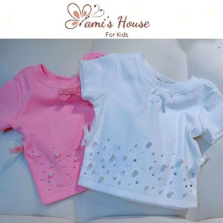  ÁO THUN ĐÍNH HẠT KÈM ĐÁ BLING BLING CHO BÉ GÁI FAMI'S HOUSE 