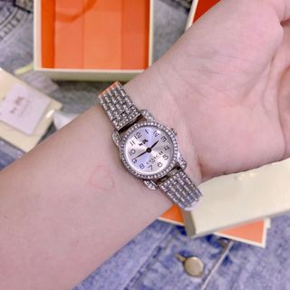 Đồng Hồ Nữ Coach Đính Full Đá Điểm Số 12 Mốc Giờ 2 Kim 26mm