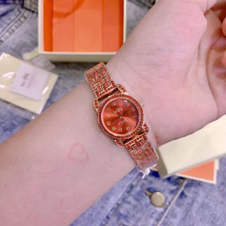 Đồng Hồ Nữ Coach Đính Full Đá Điểm Số 12 Mốc Giờ 2 Kim 26mm