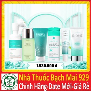 Combo bộ sản phẩm drlacir sữa rửa mặt sữa tẩy trang dịu nhẹ & tẩy da chết sinh học & mặt nạ thải độc detox mask dr lacir