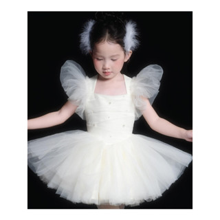 [ BST BALLERINA ]  ( Deal tặng kẹp lông vũ )  Váy công chúa bé gái " Belle Dress" HEHEHIHI - V116