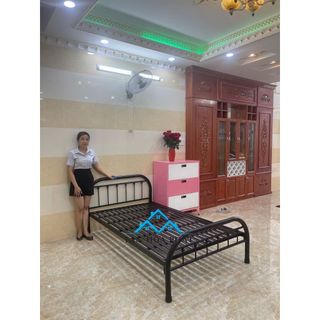 Giường sắt 1m2 kiểu bi siêu đẹp