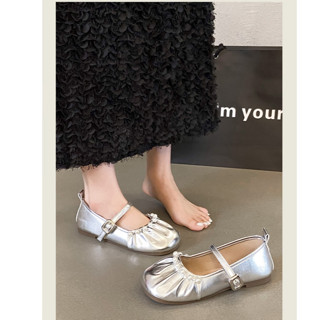 Giày bệt nữ bo chun mềm có big size 40 41 42 mũi vuông