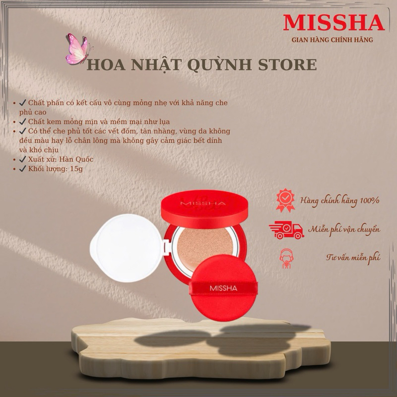 Phấn nước Cushion Missha vỏ đỏ