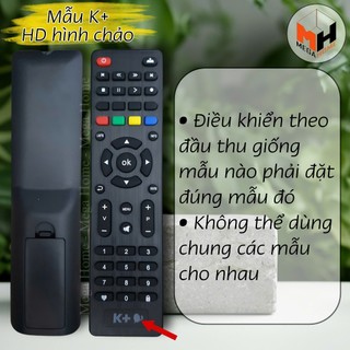 Điều khiển đầu thu K+, remote đầu thu truyền hình K+ hàng loại 1