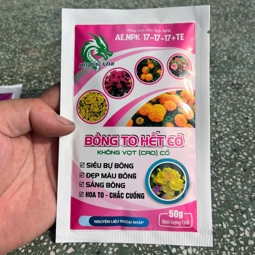 Phân Bón Kích Ra Hoa Bông To Hết Cỡ Siêu Bự Bông Đẹp Màu Bông Sáng Bông Lâu Tái Lâu Tàn Bthckp50