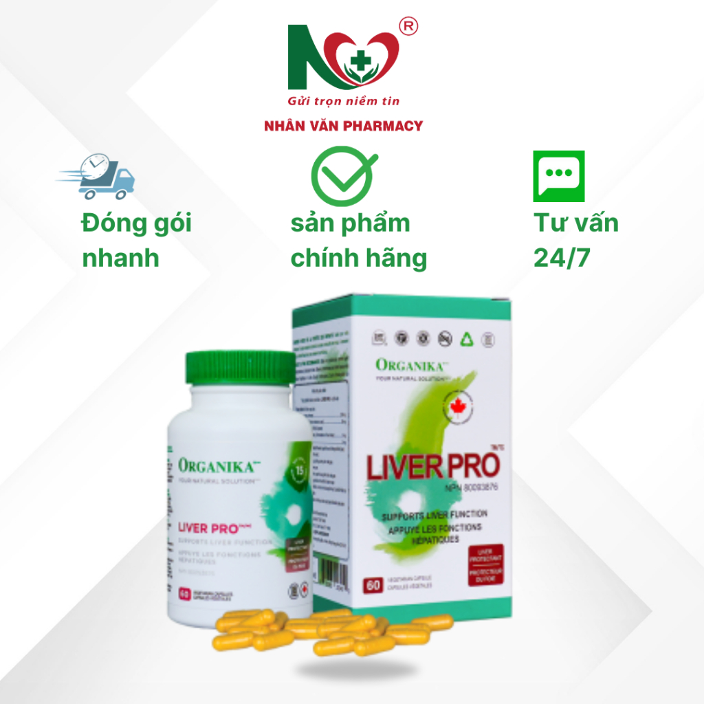Organika Liver Pro - Hỗ Trợ Bảo Vệ Gan, Thải Độc Gan, Tăng Cường Chức Năng Gan, Hỗ Trợ Hạ Men Gan