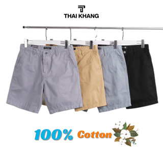 Combo 2 quần short kaki nam THÁI KHANG vải kaki dày mềm mặc mát QUAN07