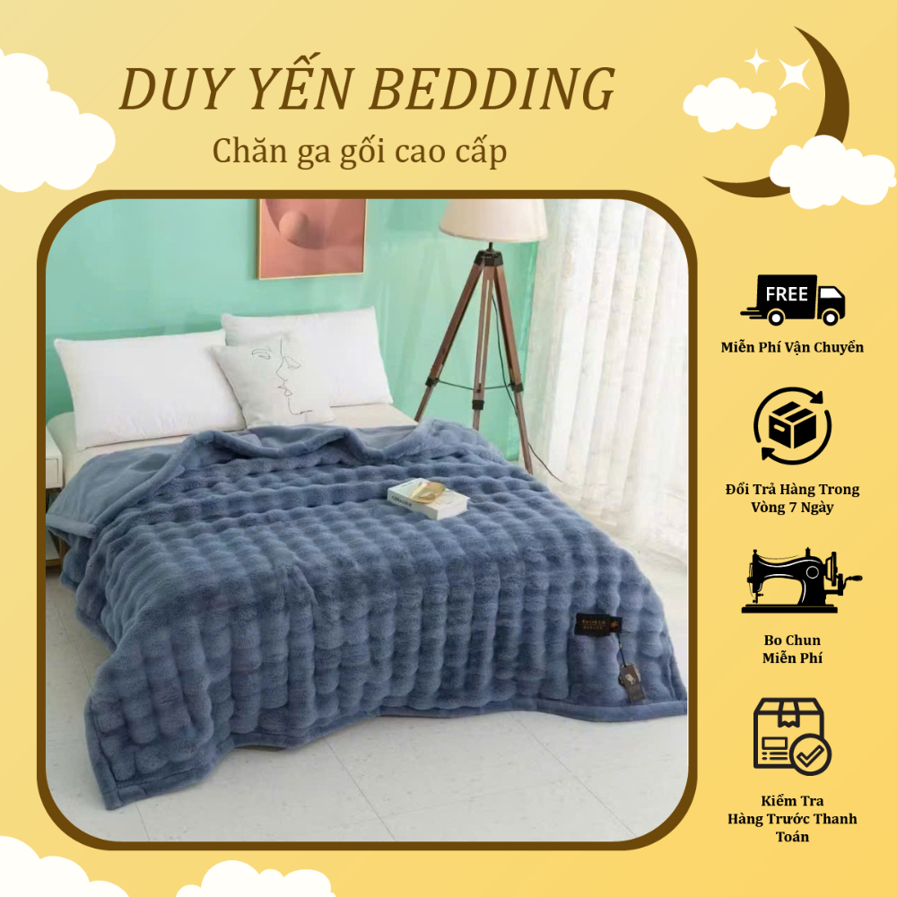 Chăn lông chồn thời thượng Vân mây bồng bềnh về hàngSize 2mx 2m3, nặng khoảng gần ~ 6kg kèm túi xách