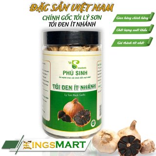 Tỏi Đen Ít Nhánh Cao Cấp - Thương hiệu Phú Sinh - Đặc sản Lý Sơn - Hũ 200g - Kingsmart 