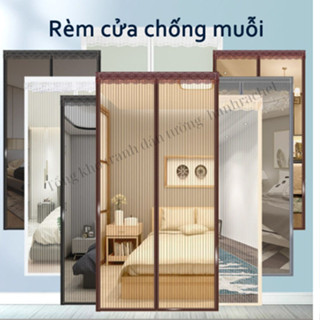 Rèm lưới chống muỗi từ tính- rèm cửa chính dán tường chống côn trùng tự hút nam châm cao cấp