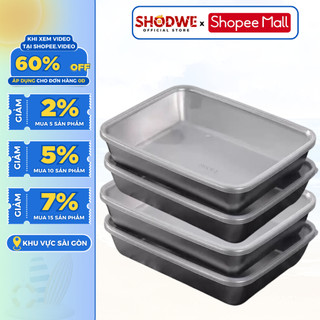 Hộp Đựng Thực Phẩm SHODWE Cỡ Lớn, Inox Không Gỉ, Dùng Cho Lò Nướng, Hộp Bảo Quản Thức Ăn, An Toàn Sức Khỏe