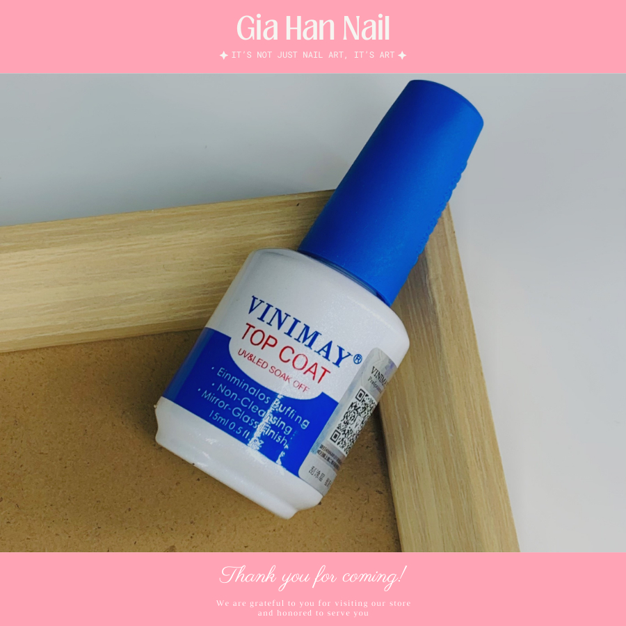 Top bóng Vinimay chính hãng - Top coat phủ bóng chuyên dụng cho dân làm móng nail - GIA HAN Nail