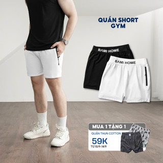 Quần short thể thao nam, BAMIHOME chất liệu cotton co giãn, thoáng mát thấm hút mồ hôi tốt QG03