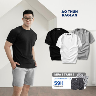Áo thun unisex Raglan thời trang BAMI HOME basic phông trơn nam nữ form ôm body local brand ATRL02